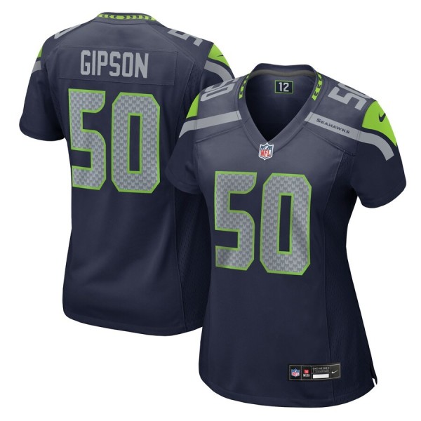Women's Seattle Seahawks Trevis Gipson College Navy Team Game Jersey