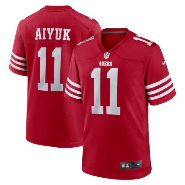 Women's San Francisco 49ers Brandon Aiyuk Scarlet Team Game Player Jersey