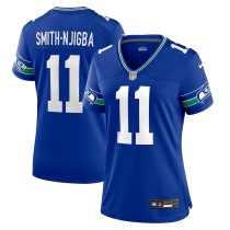 Women's Seattle Seahawks Jaxon Smith-Njigba Royal Throwback Player Game Jersey