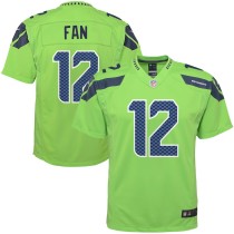 Youth Seattle Seahawks 12s Neon Green Game Jersey