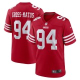 Men's San Francisco 49ers Yetur Gross-Matos Scarlet Team Game Jersey