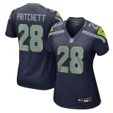 Women's Seattle Seahawks Nehemiah Pritchett College Navy Team Game Jersey