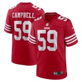 Men's San Francisco 49ers De'Vondre Campbell Scarlet Team Game Jersey