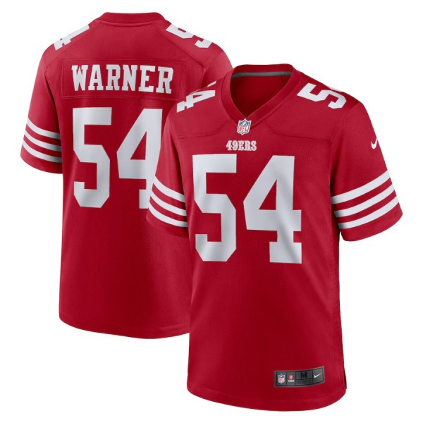 Men's San Francisco 49ers Fred Warner Scarlet Player Game Jersey
