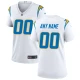 Women's Los Angeles Chargers White Custom Game Jersey