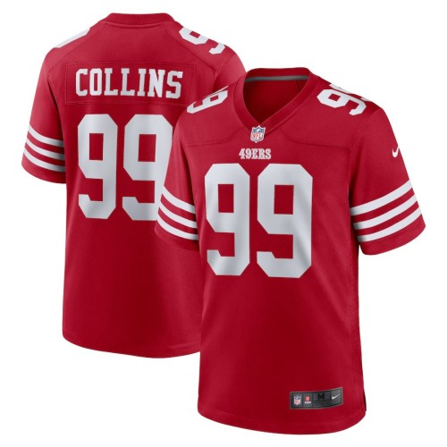 Men's San Francisco 49ers Maliek Collins Scarlet Game Jersey