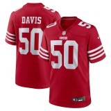 Men's San Francisco 49ers Khalil Davis Scarlet Team Game Jersey