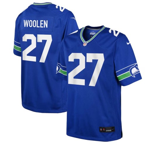 Youth Seattle Seahawks Tariq Woolen Royal Alternate Player Game Jersey