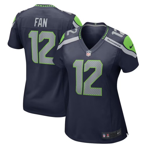 Women's Seattle Seahawks 12s Navy Player Jersey
