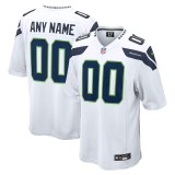 Youth Seattle Seahawks White Custom Game Jersey