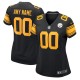 Women's Pittsburgh Steelers Black Alternate Custom Game Jersey