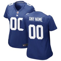 Women's Royal New York Giants Custom Jersey