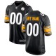 Men's Pittsburgh Steelers Black Custom Game Jersey