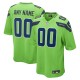 Youth Neon Green Seattle Seahawks Alternate Custom Game Jersey