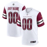 Youth Washington Commanders White Game Custom Player Jersey