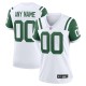 Women's New York Jets White Classic Alternate Custom Replica Jersey