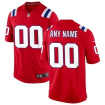 Men's New England Patriots Red Alternate Custom Jersey