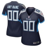 Women's Navy Tennessee Titans Custom Game Jersey
