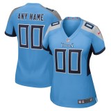 Women's Light Blue Tennessee Titans Alternate Custom Game Jersey