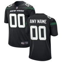 Men's Stealth Black New York Jets Alternate Custom Game Jersey