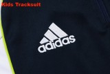 Kids Real Madrid 25/26 Retro Half-Zip Training Sweatshirt and Pants Set E2571