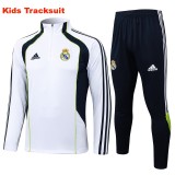 Kids Real Madrid 25/26 Retro Half-Zip Training Sweatshirt and Pants Set E2572