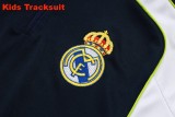 Kids Real Madrid 25/26 Retro Half-Zip Training Sweatshirt and Pants Set E2571