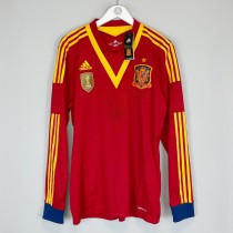 Spain 2013 Confederation Cup Home Long Sleeve Retro Jersey