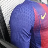 Player Version Barcelona 25/26 Home Long Sleeve Authentic Jersey