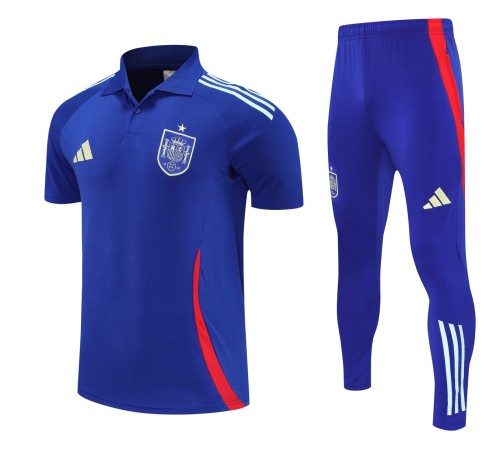 Spain 25/26 Polo and Pants Set Blue