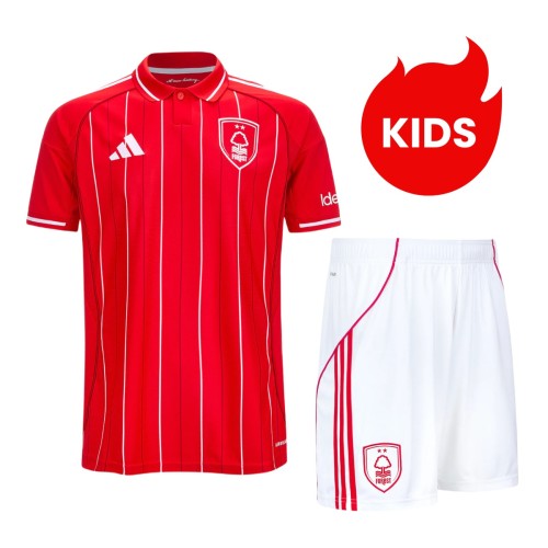Kids Nottingham Forest 25/26 Home Jersey and Short Kit