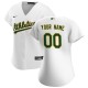 Women's Athletics White Home Replica Custom Jersey