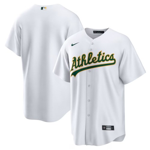 Men's Athletics White Home Blank Replica Jersey