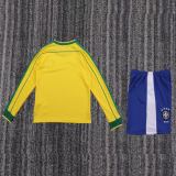 Kids Brazil 1998/2000 Home  Long Sleeve Retro Kit