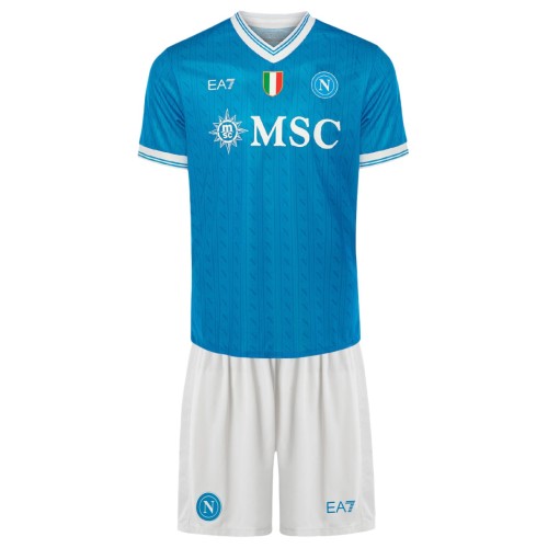 Kids SSC Napoli 25/26 Home Jersey and Short Kit