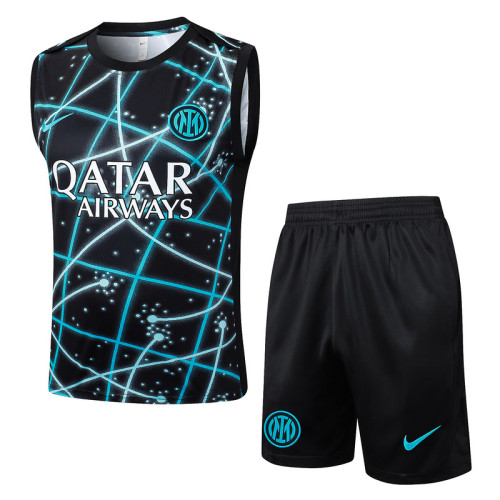 Inter Milan 25/26 Sleeveless Jersey and Shorts Set D25122 - PM
