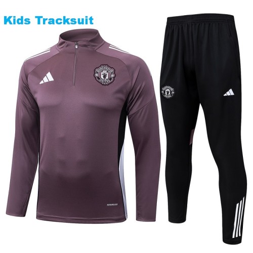 Kids MUFC 25/26 Half-Zip Training Sweatshirt and Pants Set E2589
