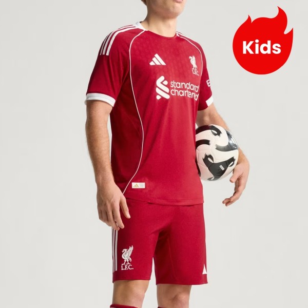 Player Version Kids Liverpool 25/26 Home Authentic Kit