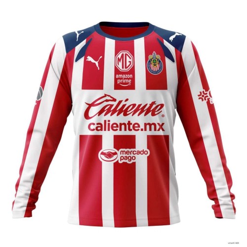 Thai Version Chivas 25/26 Home Long Sleeve Jersey