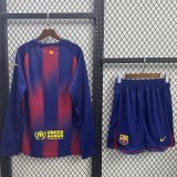 Barcelona 25/26 Home Long Sleeve Jersey and Short Kit