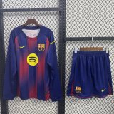 Barcelona 25/26 Home Long Sleeve Jersey and Short Kit