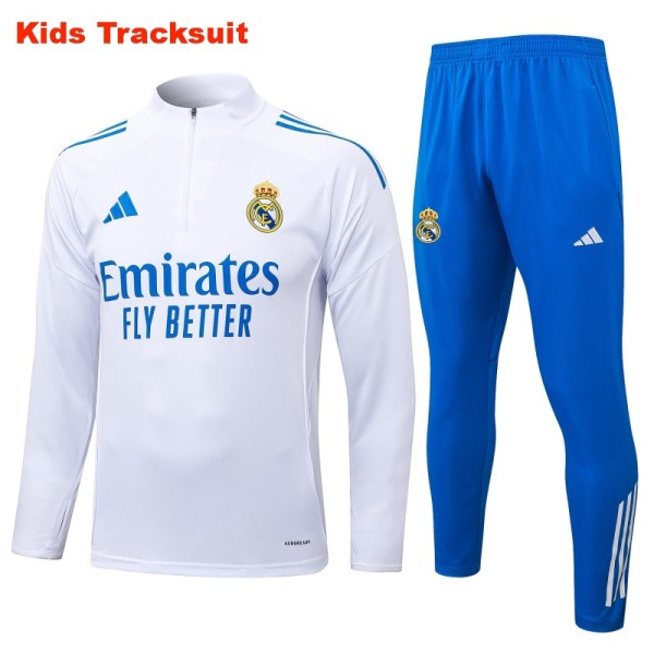 Kids Real Madrid 25/26 Half-Zip Training Sweatshirt and Pants Set E25124