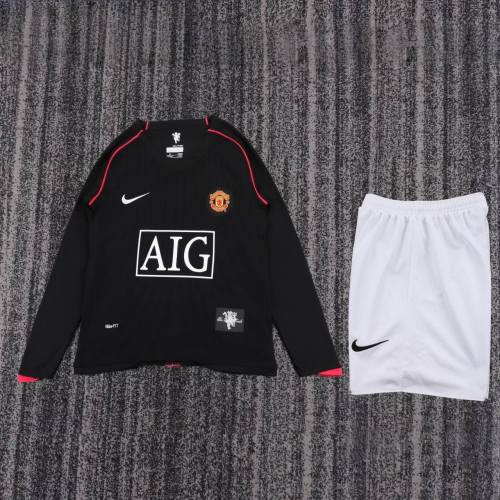 Kids MUFC 2007/2008 Away Long Sleeve Retro Kit
