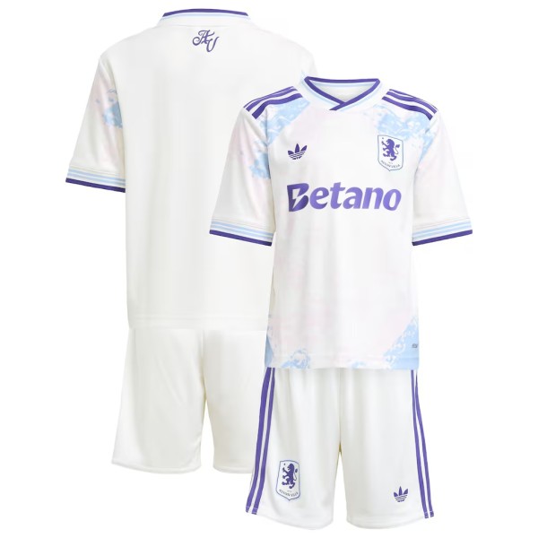 Kids Aston Villa 25/26 Third Jersey and Short Kit