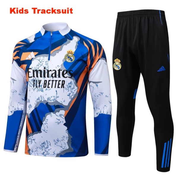 Kids Real Madrid 25/26 Half-Zip Training Sweatshirt and Pants Set E25129 - PM
