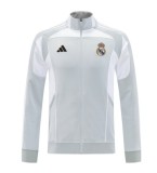 Real Madrid 25/26 Full-Zip Team Track Jacket - Light Gray