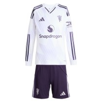 Kids MUFC 25/26 Away Long Sleeve Jersey and Short Kit