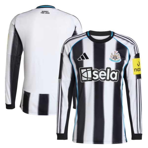 Thai Version Newcastle United 25/26 Home Long Sleeve Jersey