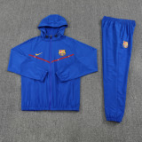 Barcelona 25/26 Team Windbreaker Jacket and Pants Set Blue - D15