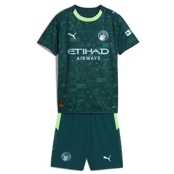 Kids Manchester City 25/26 Fourth Jersey and Short Kit